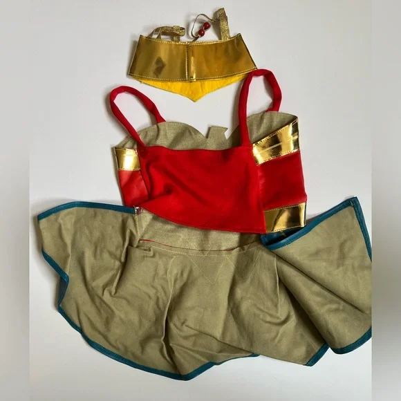 Wonder Woman Dog Costume Dress and Headpiece Size M - Picture 2 of 5